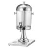 Beverage Dispenser, 2.1 Gallon Drink Dispenser for Parties, Stainless Steel + Plastic Juice Dispensers with Spigot Ice Chamber Tray, Iced Tea Lemonad