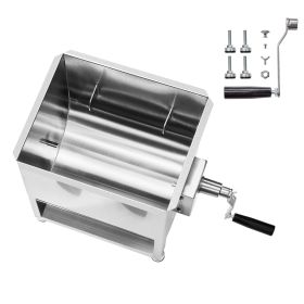 Manual Meat Mixer, 30L Fixed Tank Meat Processing Equipment(Mixing Max 60LBS for Meat), Stainless Steel Meat Mixer, Sausage Mixer Machine with Lid Ha