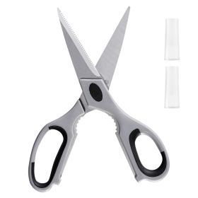Kitchen Scissors, 2 Pack Durable Stainless Steel Kitchen Shears with Sheaths, Heavy Duty Cooking Shears with Soft Grip Comfort Handle, Kitchen Utensi