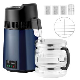 Water Distiller, 6L 1.6 Gallon Larger Pure Water Purifier Filter For Home Table Countertop, 900W Glass Pot Distilled Maker, Stainless Steel Body Drin