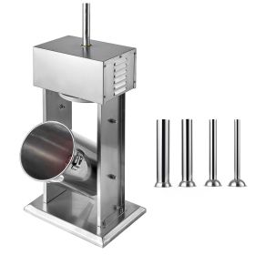 Electric Sausage Stuffer, 25 LBS / 12 L Vertical Meat Stuffer, Stepless Speed Control and Foot Pedal, Stainless Steel Heavy Duty Sausage Filler with
