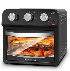 Pizza Oven & Bread Machine, French Double-Door Air Fryer with 12.5 Quart Capacity, 1500W Power, 360° Air Circulation, 4 Cooking Modes, 7-in-1 Multi-F