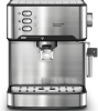 20Bar Home Coffee Maker-Semi-automatic coffee machine with milk frother, visual temperature and pressure display, 1350W power, 51mm powder hammer, co