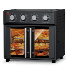 Bread Machine Oven 26QT Large Capacity French Double Door Air Fryer 1700w 7 Preset Menus 7-in-1 Multifunctional for baking, baking, grilling, toast,