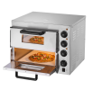Commercial Desktop Pizza Oven-2 pizza trays, 14-inch electric pizza oven with four knobs and double-layer countertop, pizza stone included. Features: