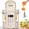 9 in 1 Baby Food Maker,Auto Glass Baby Food Processor Steamer Puree Blender with 6 Blades, One Step Cook Grinding, 3 Stage, Touch Screen Control, Mul