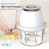 Electric Food Chopper with LED Indicator, 350ml Cordless Mini Food Processor for Garlic, Onion, Vegetables & Meat – Rechargeable USB-C Blender, Baby