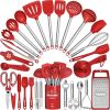 Kitchen Utensils Set- Umite Chef 34 PCs Cooking Utensils with Grater, Spoon Spatula, Heat Resistant Food Grade Silicone, Stainless Steel Handles Kitc