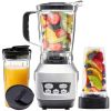Moothie Blender, Countertop Blenders for Kitchen with 23 34 60oz BPA-Free Portable Cups, Professional Smoothie Maker with Four Programs for Shakes, S