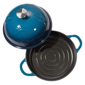 Enameled Cast Iron Dutch Oven, 5 Quart Pot for Sourdough Bread Baking, Heavy-Duty Cookware Pan with Lid and Dual Handles, Oven Induction Compatible u