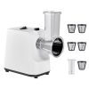 Electric Cheese Grater Salad Maker, 200W Salad Shooter, Electric Vegetable Slicer Shredder Chopper for Fruits with 5 Attachments, Stainless Steel Foo