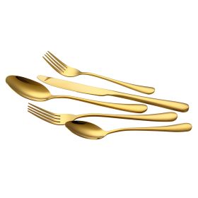 100-Piece Gold Silverware Set, Food-Grade Stainless Steel Flatware Utensils for 20, Mirror Finished Cutlery Set, Dishwasher Safe Eating Tableware for