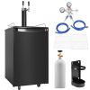 Beer Kegerator, Dual Tap Draft Beer Dispenser, Full Size Keg Refrigerator with CO2 Cylinder, Shelves, Drip Tray & Rail, 32 - 50 Fahrenheit Temperatur