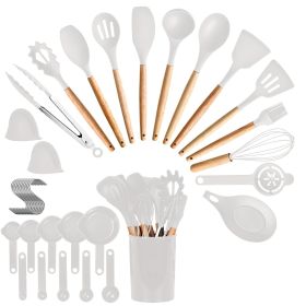 35Pcs Kitchen Cooking Utensils Set Spatula Set Baking Utensil Set Kitchen Accessories Necessities with Holder Egg Whisk Separator Tong Turner Spoons