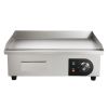 Commercial Electric Griddle, 21 x 11.8 inch, 1750W, 122-570 Fahrenheit Adjustable Temp Control, Stainless Steel Countertop Flat Top Grill with 2 Spat