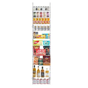 Over the Door Pantry Organizer, 10-Tier Pantry Organization and Storage, Heavy-Duty Steel Hanging Spice Rack, Adjustable Wall Seasoning Shelves, for