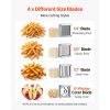 French Fry Cutter, Commercial Vegetable Chopper with 4 Blades (1/2", 3/8", 1/4" & 6-Wedge with Corer), Lever Stainless Steel Potato Slicer for Home T