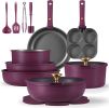 21pcs Pots and Pans Set, Nonstick Cookware Set Detachable Handle, Induction Kitchen Cookware Sets Non Stick with Removable Handle, RV Cookware Set, G