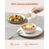 Dinnerware Set, Service for 6 (18 PCS), Round Plates and Bowls Sets, Scratch Resistant Ceramic Dinner Ware, Dishwasher and Microwave Suitable Kitchen