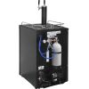 Beer Kegerator, Dual Tap Draft Beer Dispenser, Full Size Keg Refrigerator with CO2 Cylinder, Shelves, Drip Tray & Rail, 32 - 50 Fahrenheit Temperatur