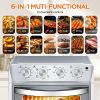 27.5QT 6-in-1 Air Fryer Toaster Oven Dropdown-Door 6-Slice Countertop Convection Oven for Air Frying, Baking, Roasting, Broiling & Grilling, 1600W, S