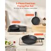 Cast Iron Skillet, 3-Piece Frying Pan Set (6, 8, 10 in), Heavy-Duty Skillets with Heat-Resistant Handle, Pre-Seasoned Chef's Pan, Kitchen Cookware, f