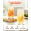 Drinking Glasses Set, 16-Piece Crystal Glass Cups, Elegant Mixed Glassware Set, with 8 Pcs 18.26 Oz Highball and 8 Pcs 11.5 Oz Cocktail Drinkware for