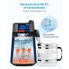 Water Distiller, 6L 1.6 Gallon Larger Pure Water Purifier Filter For Home Table Countertop, 900W Glass Pot Distilled Maker, Stainless Steel Body Drin