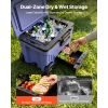 Hard Cooler, 45QT Portable Rolling Cooler with Wheels, Leak-Resistant Coolbox Keeps Contents Cool for 48 Hours, Ice Retention Insulated Chests, Ultra