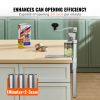 Commercial Can Opener, Heavy-Duty Manual Tabletop Cans Opener for Cans Up to 11.8 in Height, Height-Adjustable Professional Can Openers with Stainles