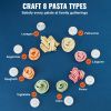 Electric Pasta Maker, 150W Automatic Noodle Maker Machine with 8 Pasta Shapes, 4 Intelligent Modes, 500g Flour Capacity Pasta Maker Machine with Meas