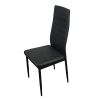 4pcs Elegant Assembled Stripping Texture High Backrest Dining Chairs Black(Replace encoding: 13028198-18410366)