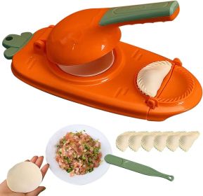 2-in-1 Manual Dough Press and Dumpling Maker - Premium Empanada, Pastry, Pierogi, and Ravioli Press Mold, Easy Kitchen Baking Tool for Fast Handmade