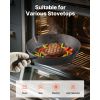 Cast Iron Skillet, 3-Piece Frying Pan Set (6, 8, 10 in), Heavy-Duty Skillets with Heat-Resistant Handle, Pre-Seasoned Chef's Pan, Kitchen Cookware, f