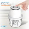 Electric Food Chopper with LED Indicator, 350ml Cordless Mini Food Processor for Garlic, Onion, Vegetables & Meat – Rechargeable USB-C Blender, Baby