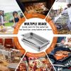 4 Pack Steam Table Pans 20.9 x 12.8 x 3.9 Inch Deep Steam Table Pan Full Size 13L Deep Food Container Stainless Steel Oven Tray Hotel Pans Anti-Jam S