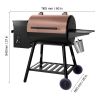 Wood Pellet Grill Smoker, 8 in 1 BBQ Grills for Outdoor Cooking, 456 Square Inches Cook Area Electric Grill and Smoker, with Digital Controller, Meat