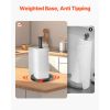 Paper Towel Holder Countertop, Stainless Steel Kitchen Paper Towel Stand with Weighted Base and Suction Cups, Non-slip Countertop Kitchen Paper Roll