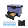 Hard Cooler, 45QT Portable Rolling Cooler with Wheels, Leak-Resistant Coolbox Keeps Contents Cool for 48 Hours, Ice Retention Insulated Chests, Ultra