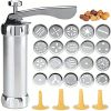 1 Set; Cookie Press Gun Kit; Includes 20 Cookie Dies And 4 Stainless Steel Nozzle For DIY Biscuit Maker And Decoration Christmas Cookie Making; Kitch