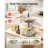 Electric Food Steamer 13.7 QT 2-Tier Stainless Steel for 3-6 Servings, 1500W Vegetable & Meal Steamer for Cooking with 9 Pre-Programmed Settings, Kee