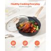 19 Piece Pots and Pans Set, Granite Nonstick Cookware Set, Induction Cookwares, Kitchen RV Cooking Sets with Frying, Sauce, Saute, Tempered Glass Lid