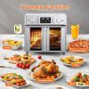 29.5QT French Door Air Fryer Toaster Oven Combo, Countertop Oven with 14 Presets & Digital Control, Stainless Steel Large Toaster Oven for Baking, Ro