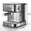 PlumChef Espresso Machine 20 Bar Professional Compact Homehold Coffee Espresso Maker with Milk Frother Steam Wand 54oz Water Tank Low Noise and Fast