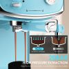 20 Bar Espresso Machine for home- Professional Compact Espresso Maker with Milk Frother Steam Wand, Pressure Gauge & 54oz Large Water Tank, Low Noise