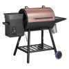 Wood Pellet Grill Smoker, 8 in 1 BBQ Grills for Outdoor Cooking, 456 Square Inches Cook Area Electric Grill and Smoker, with Digital Controller, Meat