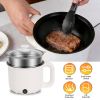 Electric Hot Pot with Steamer 1.8L Mini Portable Hot Pot with 300W 600W Dual Power for Egg Fried Rice Ramen Oatmeal Soup Overheat Protection for Coll