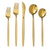 40-piece gold and silver cutlery set, 8-person stainless steel cutlery set, food-grade knives, forks and spoons.