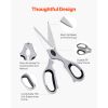 Kitchen Scissors, 2 Pack Durable Stainless Steel Kitchen Shears with Sheaths, Heavy Duty Cooking Shears with Soft Grip Comfort Handle, Kitchen Utensi