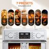 29.5QT French Door Air Fryer Toaster Oven Combo, Countertop Oven with 14 Presets & Digital Control, Stainless Steel Large Toaster Oven for Baking, Ro